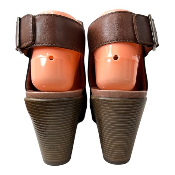 DANSKO Reggie Peep Toe Slingback Sandal in Black Milled Nubuck Womens Size EU 40 - Picture 9 of 14